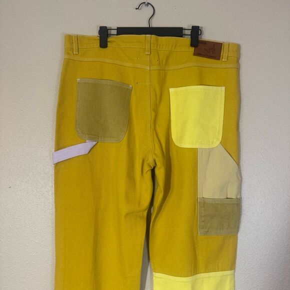 Superkid Yellow and Tan Men's Cargo Pants 36 - Picture 7 of 8